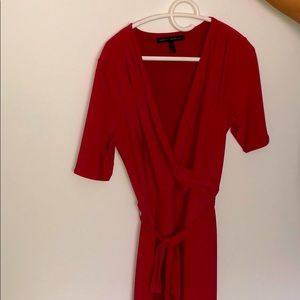 Wrap dress dark pink gently used